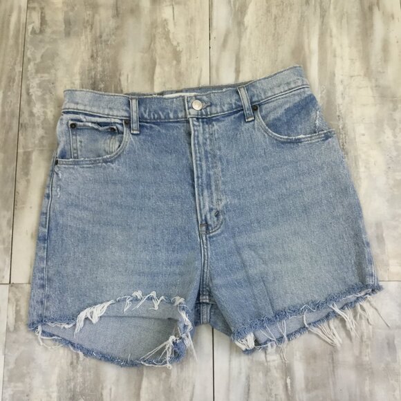 Abercrombie & Fitch The 90s Straight Ultra High Rise Cut Off Shorts 29/8 - Picture 4 of 4